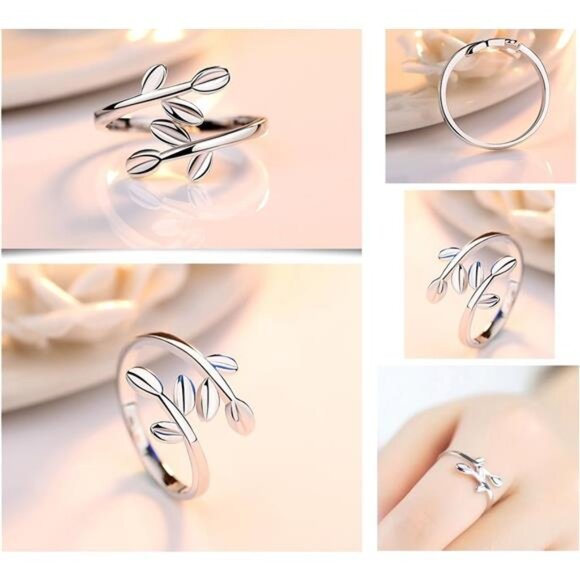 3pcs S925 Sterling Silver Open Rings Set Finger Ring Joint Ring Toe Ring Beach - Picture 2 of 8